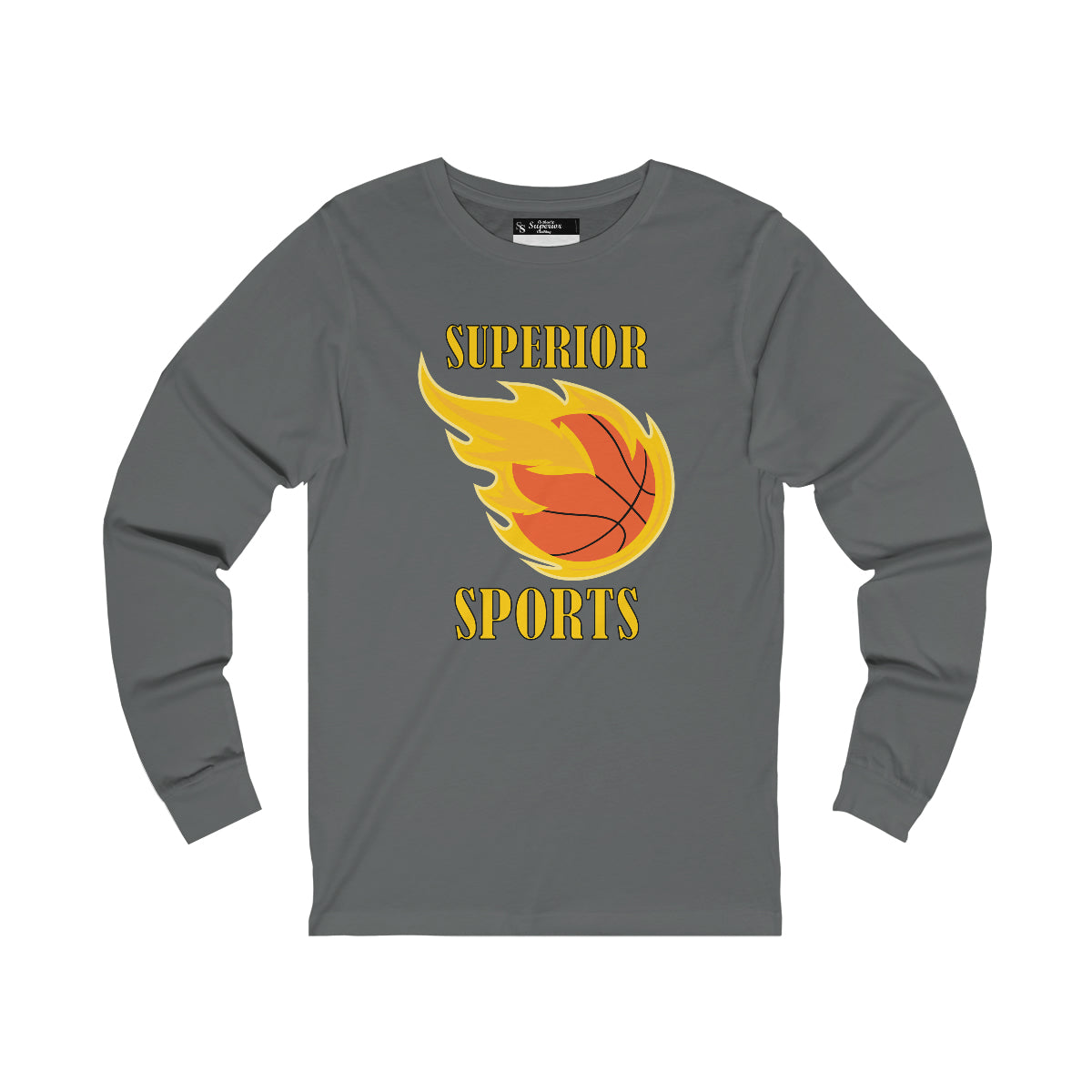Men Long Sleeve Superior Basketball Tee