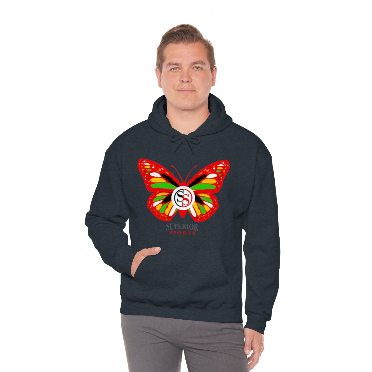 Ladies Hoodie Colorful Butterfly