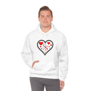 Ladies Hoodie Double Hearts
