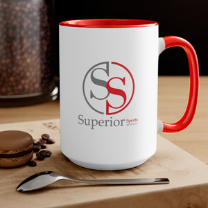 Two-Tone SS Coffee Mugs, 15oz