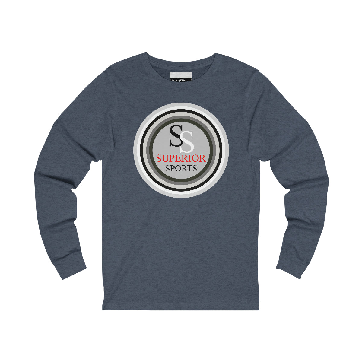 Men Long Sleeve Multi Gray Circles SS  Tee