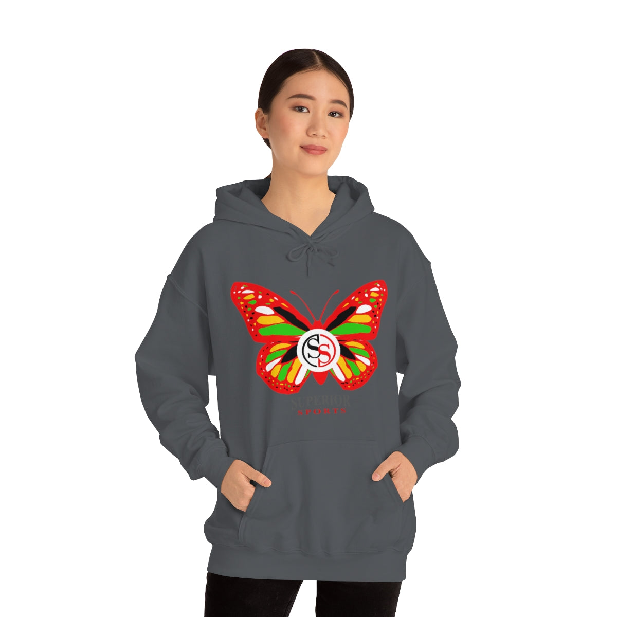 Ladies Hoodie Colorful Butterfly