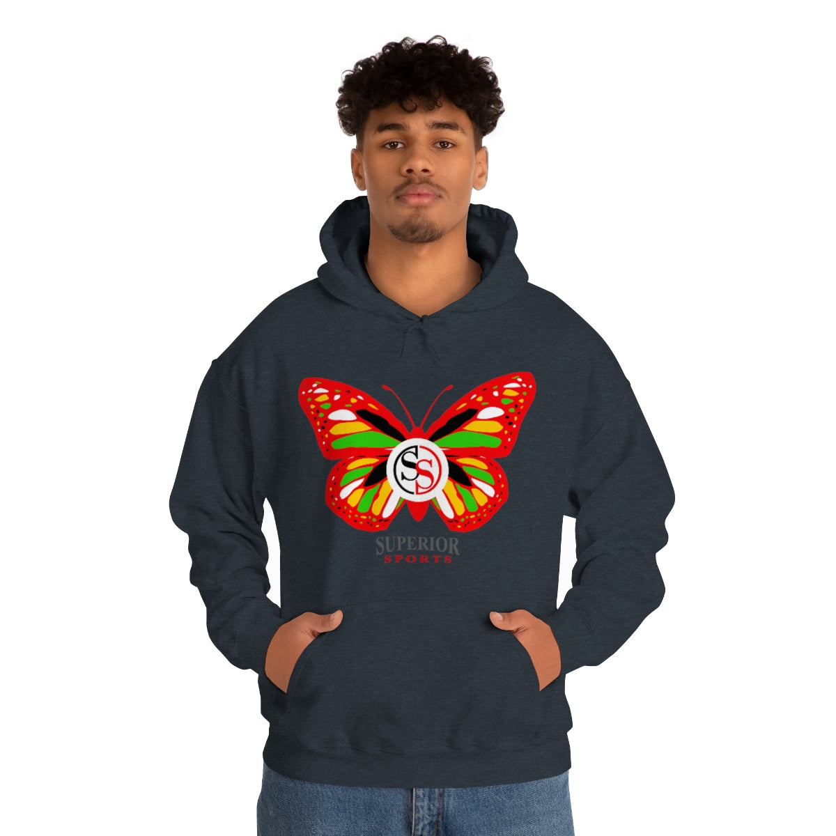 Ladies Hoodie Colorful Butterfly