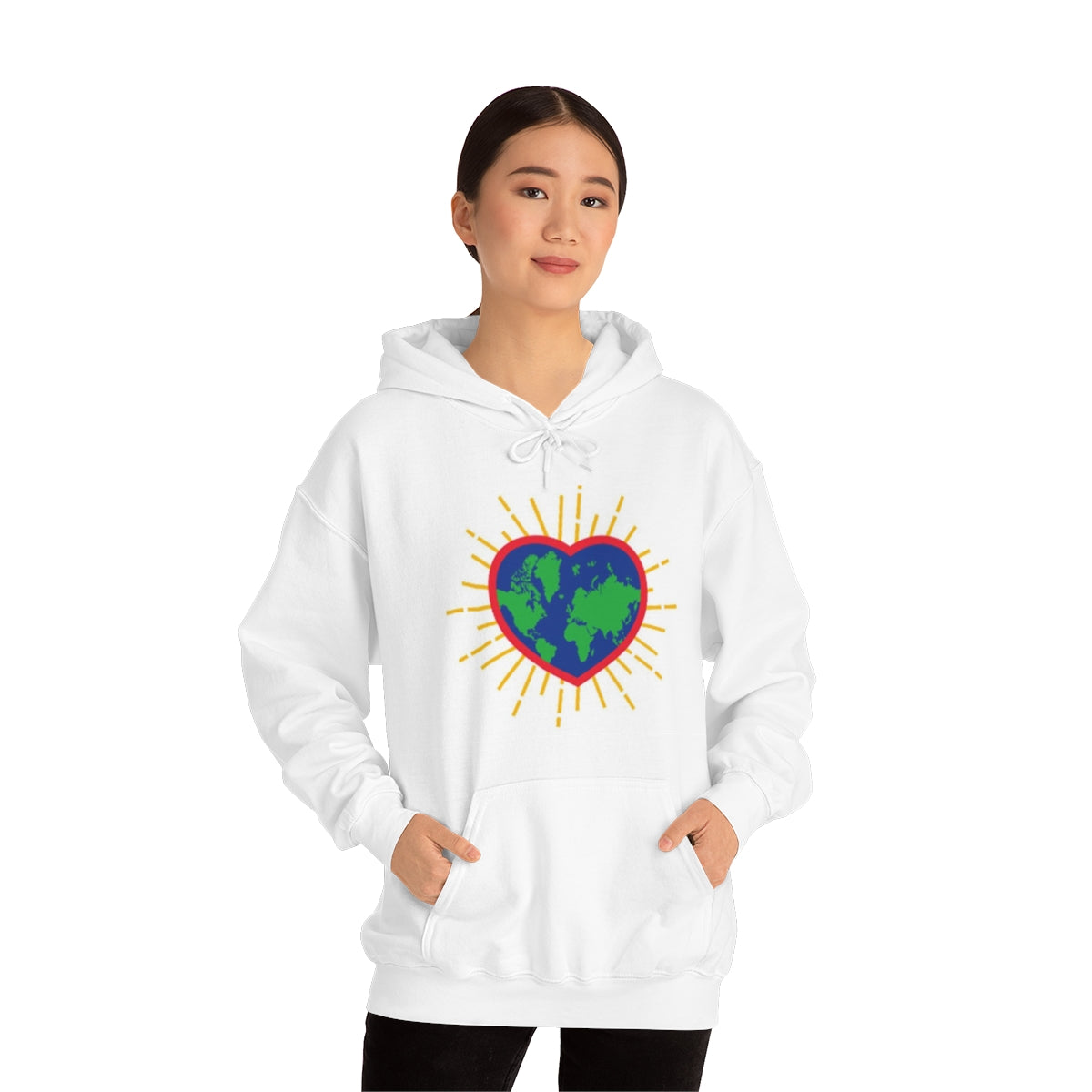 Ladies Hoodie Love Heart