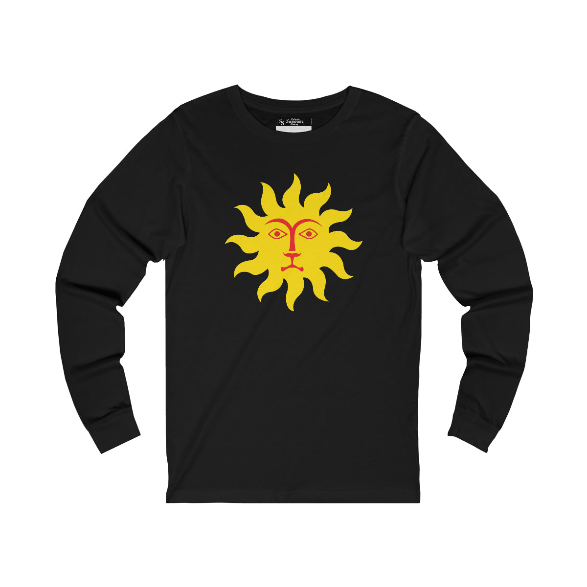 Men Long Sleeve Yellow Lion Sun