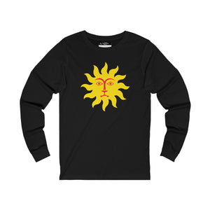 Men Long Sleeve Yellow Lion Sun