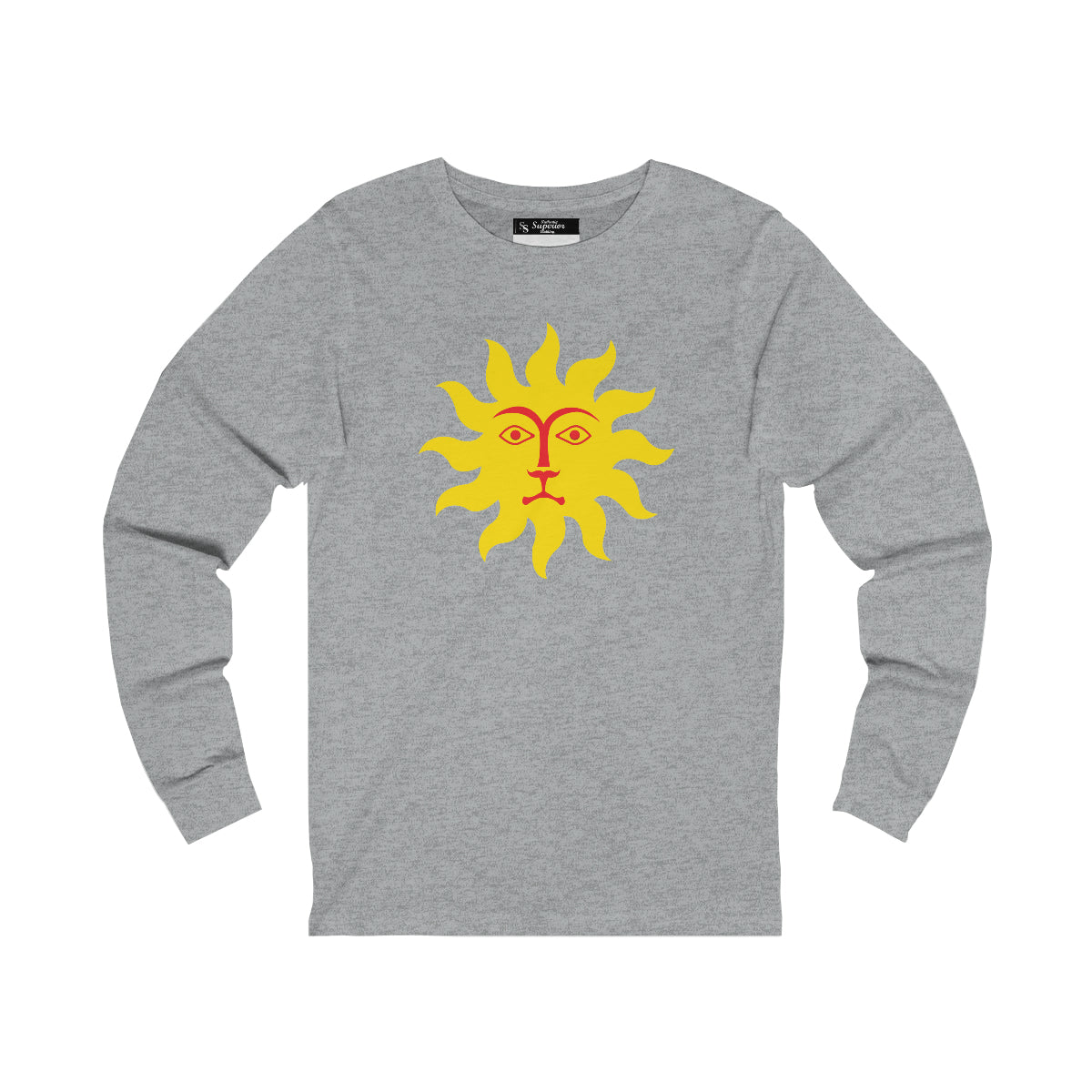 Men Long Sleeve Yellow Lion Sun