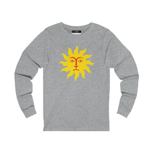 Men Long Sleeve Yellow Lion Sun