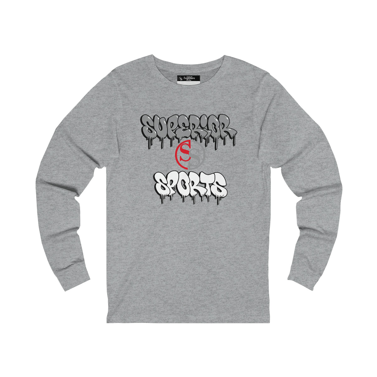 Men Long Sleeve Ghoulish Gray SS Tee