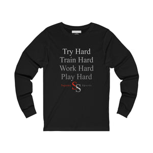 Men Long Sleeve Train Hard SS Tee