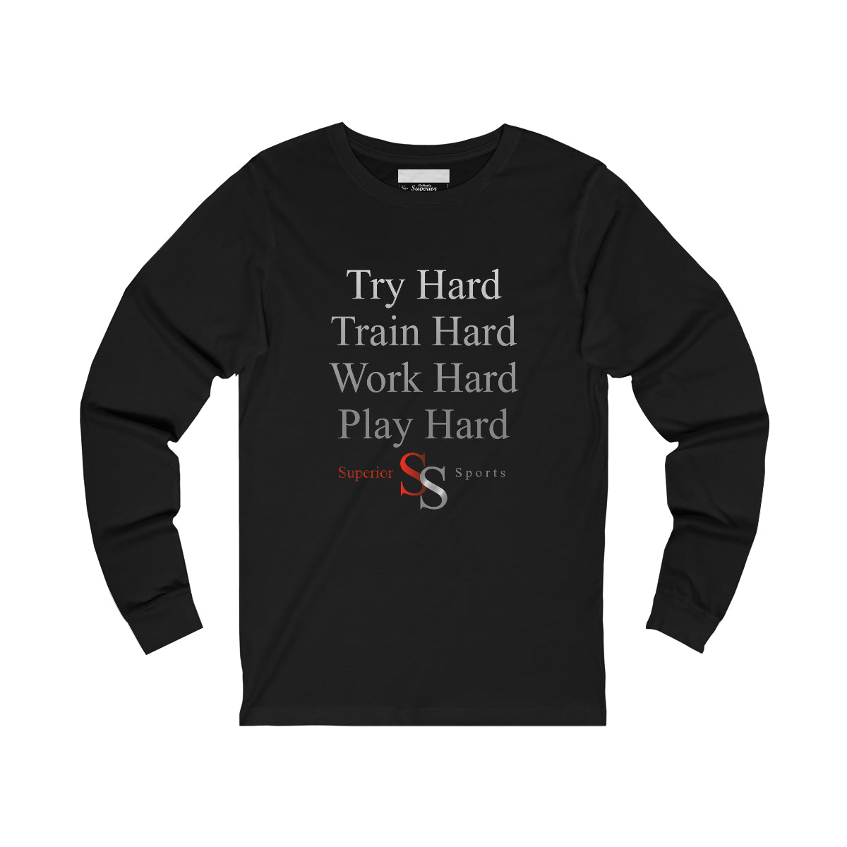 Men Long Sleeve Train Hard SS Tee