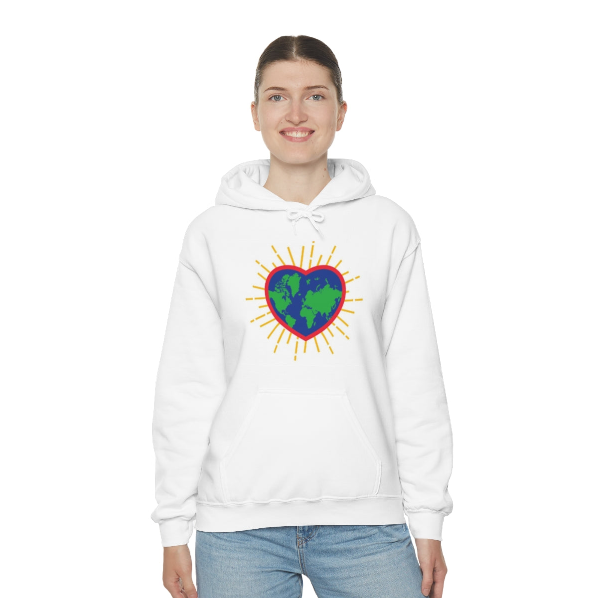 Ladies Hoodie Love Heart