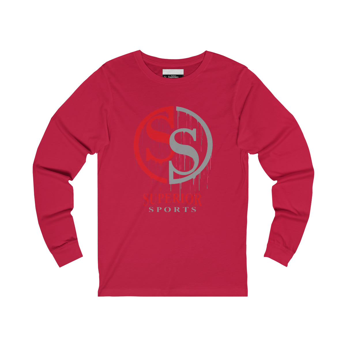 Men Long Sleeve BLK SS Drip Long Tee