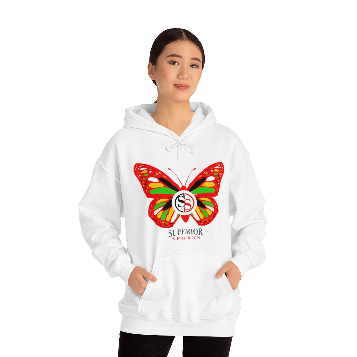 Ladies Hoodie Colorful Butterfly
