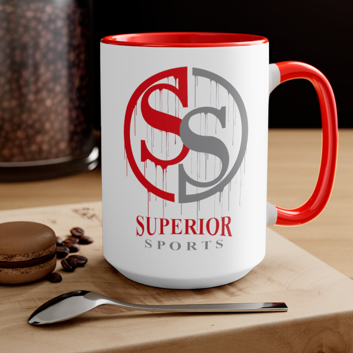 Two-Tone Coffee Mugs, 15oz