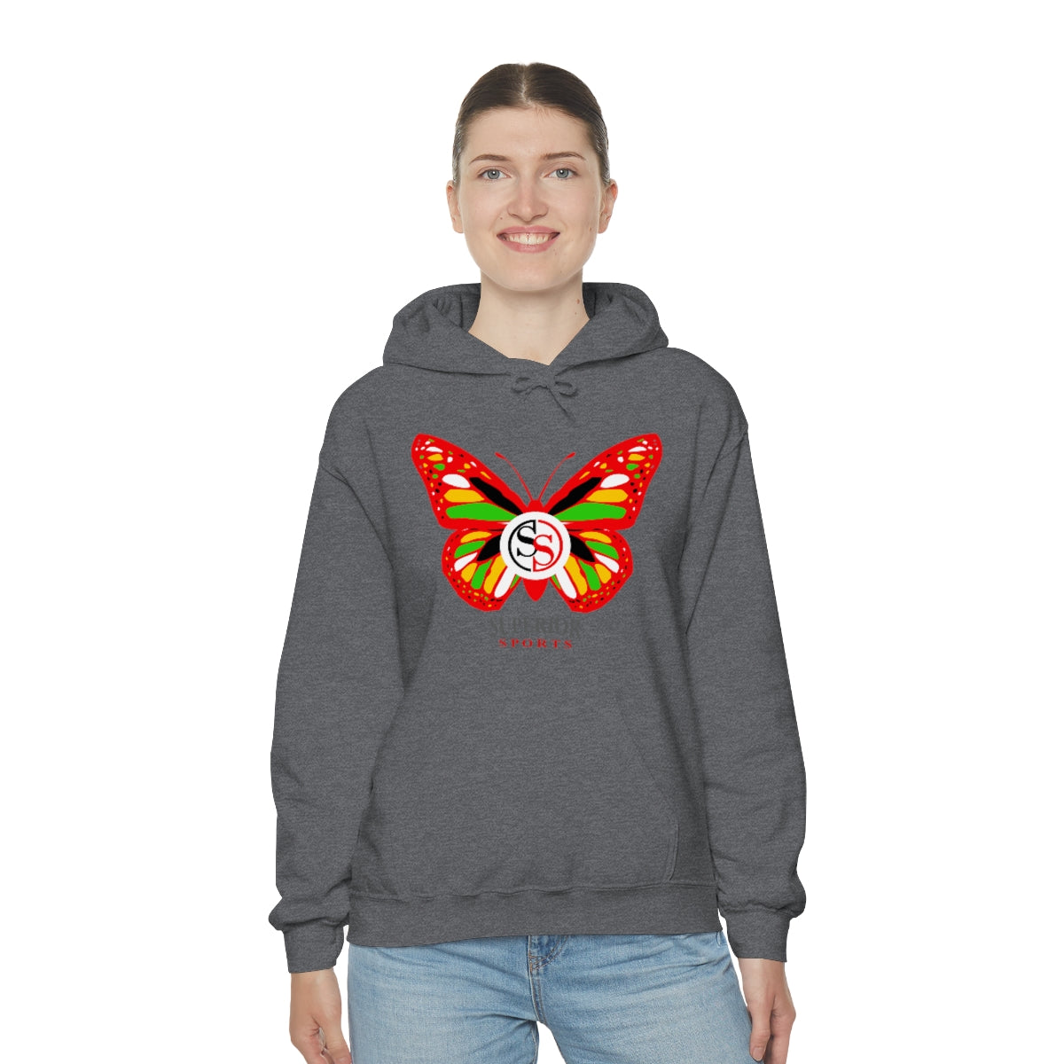 Ladies Hoodie Colorful Butterfly