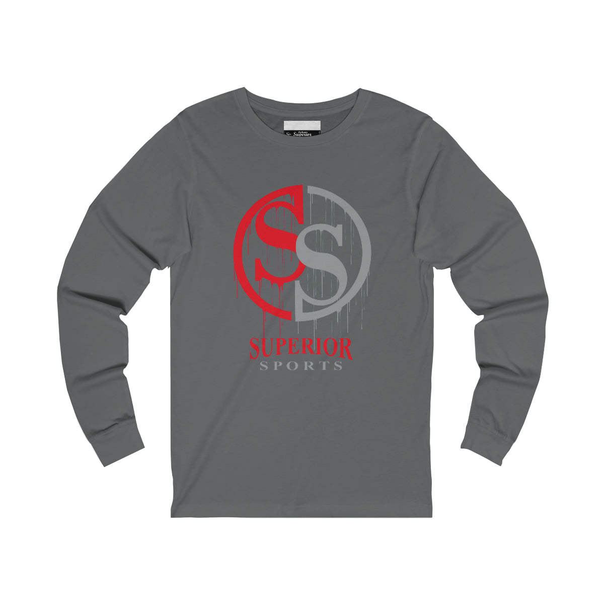 Men Long Sleeve BLK SS Drip Long Tee