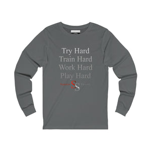 Men Long Sleeve Train Hard SS Tee