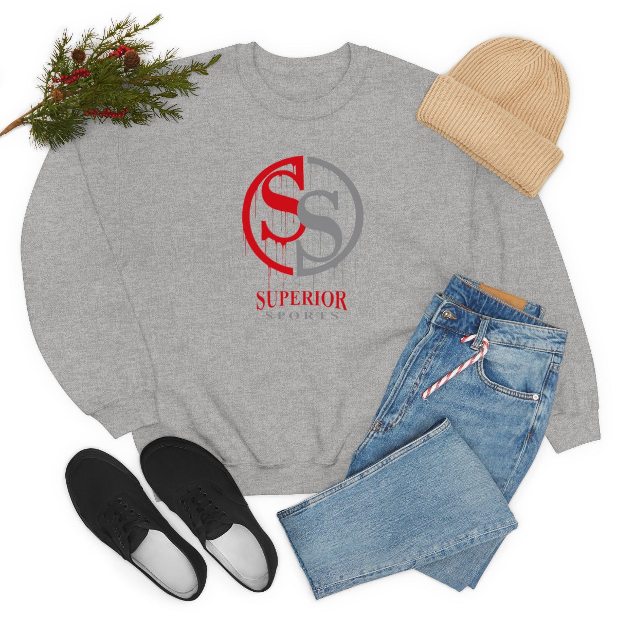 Men Double sided Crewneck Sweatshirt