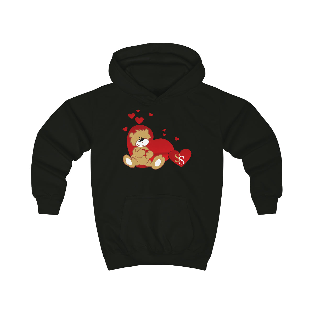 Teddy Bear Heart Kids Hoodie