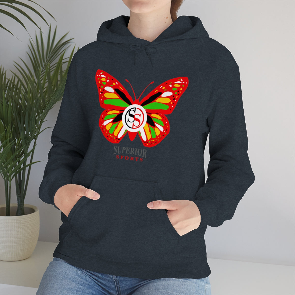 Ladies Hoodie Colorful Butterfly