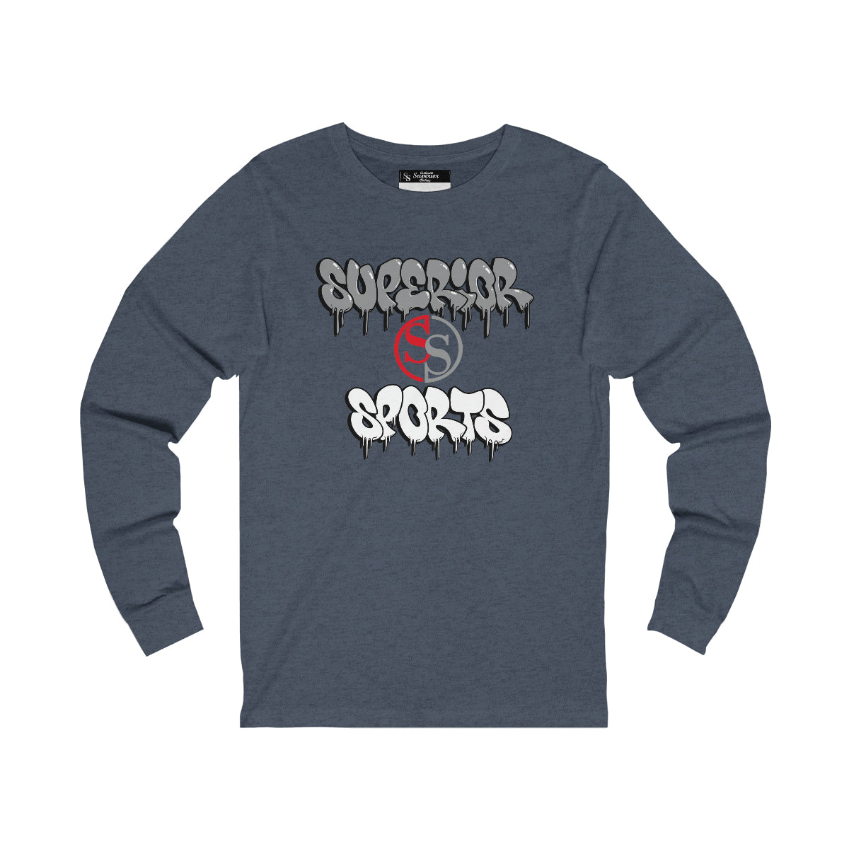 Men Long Sleeve Ghoulish Gray SS Tee